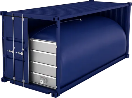 Flexitank in a 20ft container